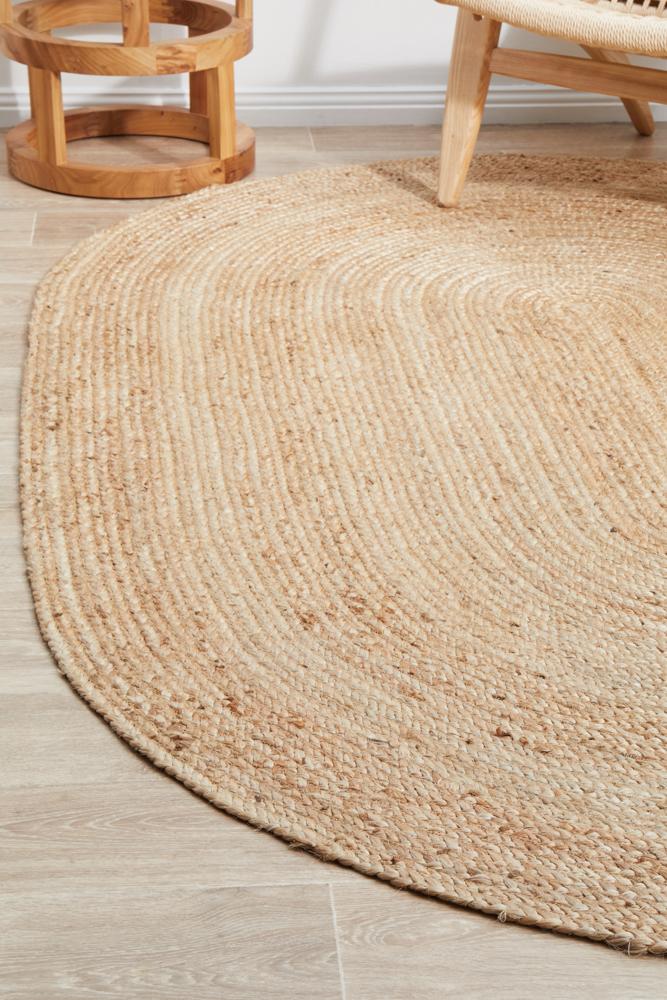 Perky Natural Oval Rug