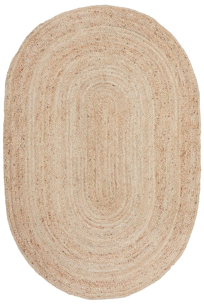Perky Natural Oval Rug