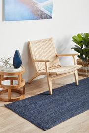 Perky Navy Runner Rug