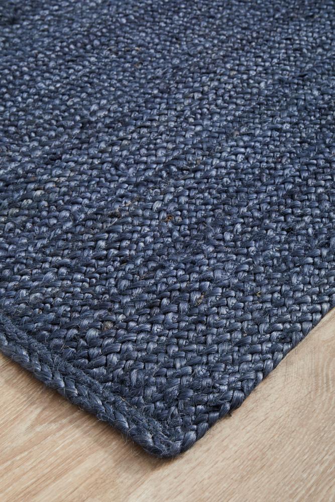 Perky Navy Runner Rug