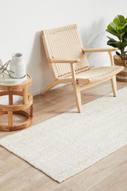 Perky White Runner Rug