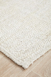 Perky White Runner Rug