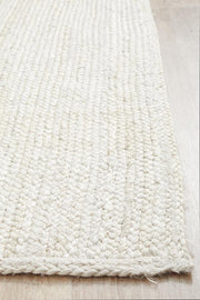 Perky White Runner Rug