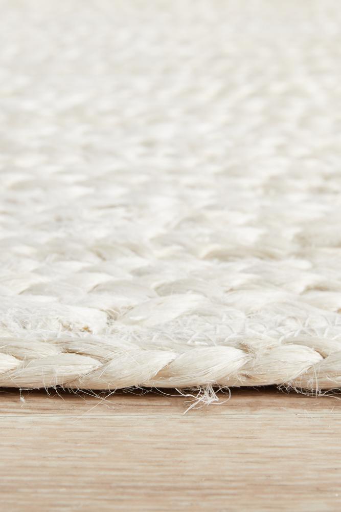 Perky White Runner Rug