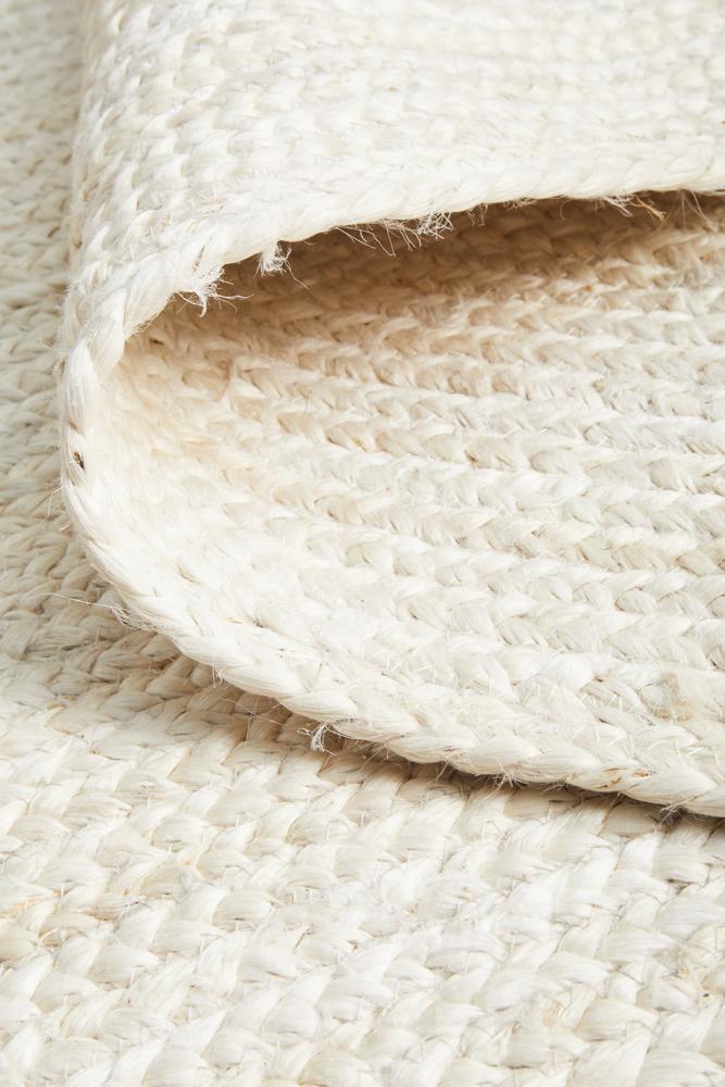 Perky White Runner Rug