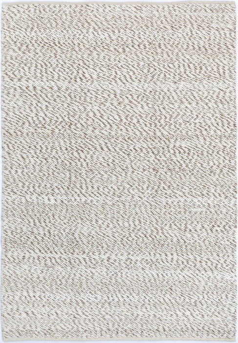 Japandi Contemporary Beige Wool Rug
