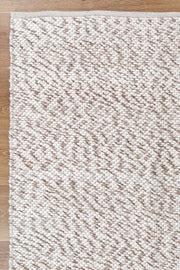 Japandi Contemporary Beige Wool Rug