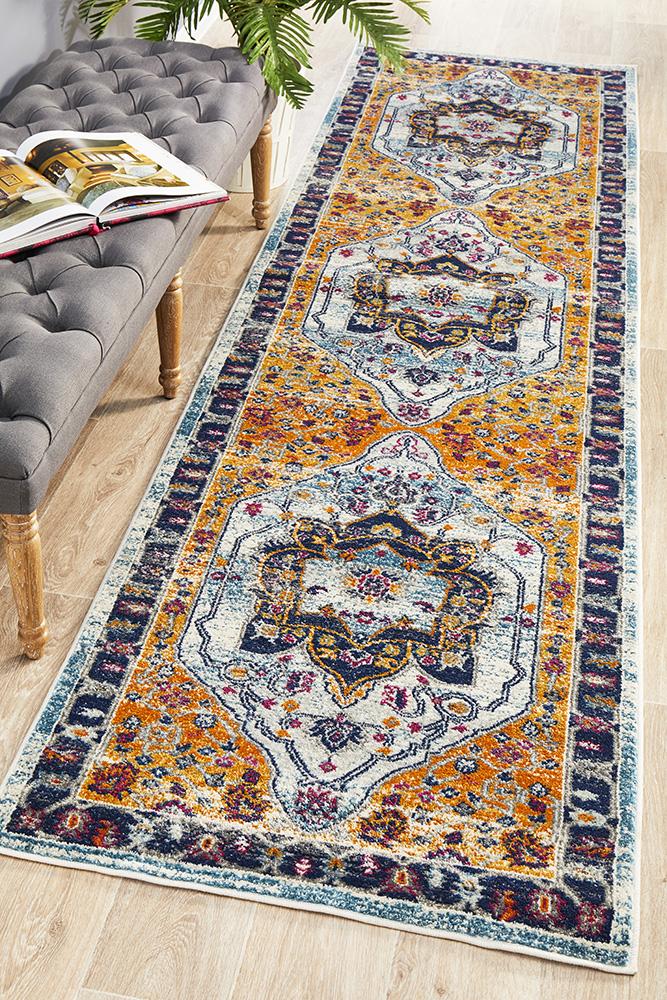 Eclectic Wide Rust Runner Rug