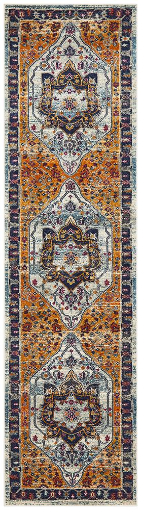 Eclectic Wide Rust Runner Rug