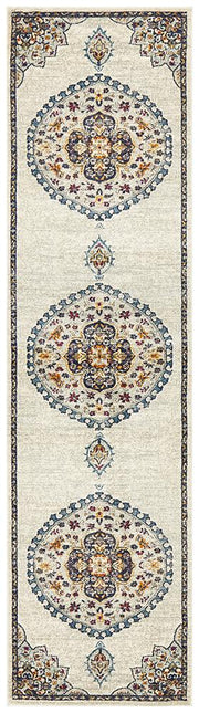 Eclectic Varied White Rug