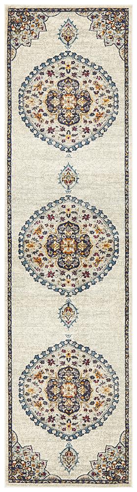 Eclectic Varied White Rug