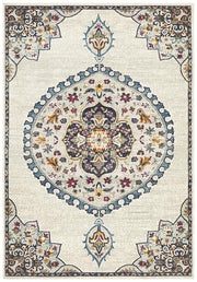Eclectic Varied White Rug