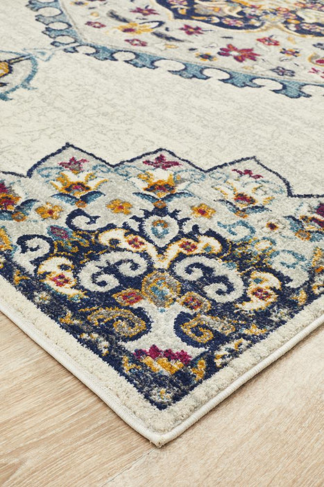 Eclectic Varied White Rug