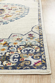 Eclectic Varied White Rug
