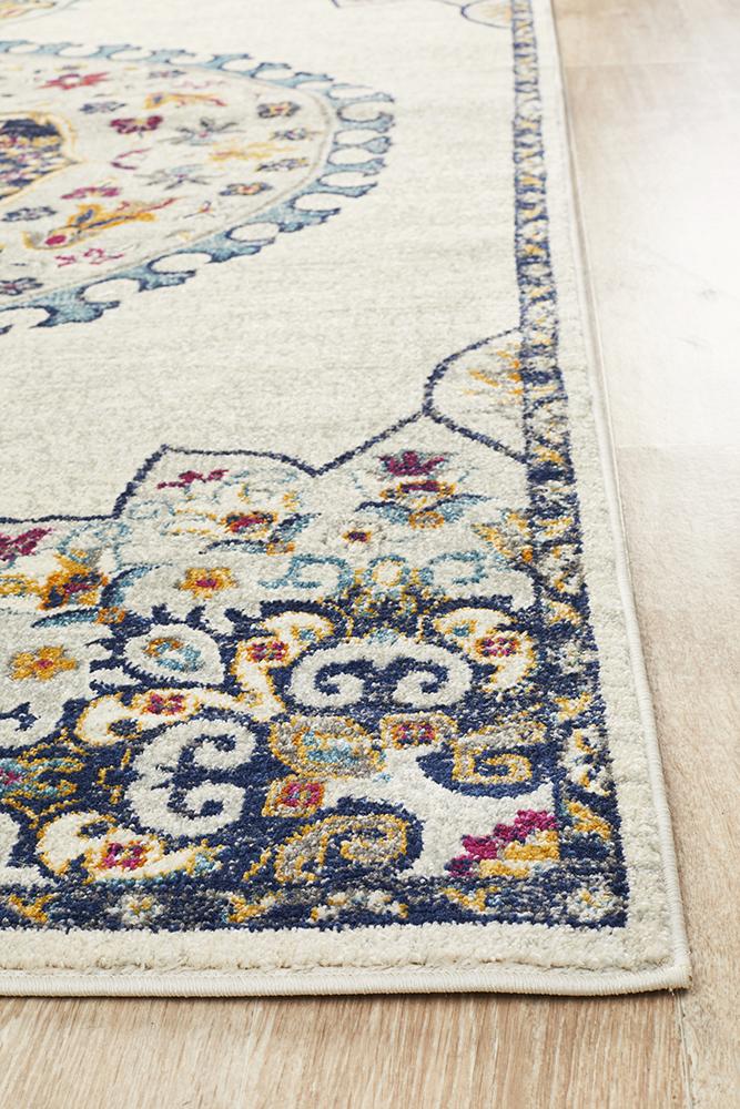 Eclectic Varied White Rug