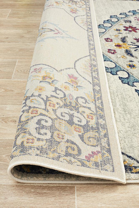 Eclectic Varied White Rug