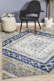 Eclectic Extensive Navy Rug