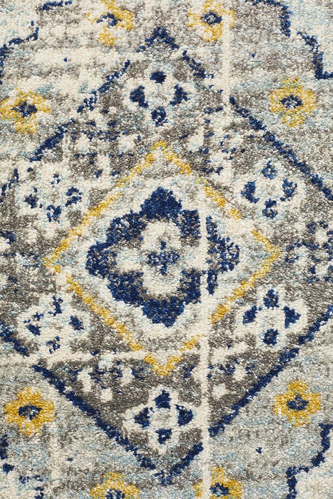 Eclectic Extensive Navy Rug