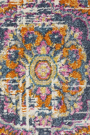 Eclectic Assort White Round Uniart Rug