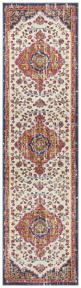 Eclectic Assort White Rug