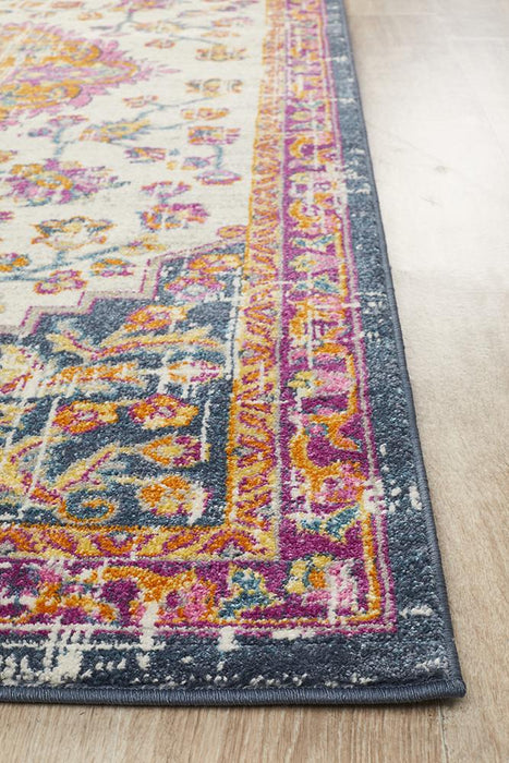 Eclectic Assort White Rug