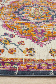 Eclectic Assort White Rug