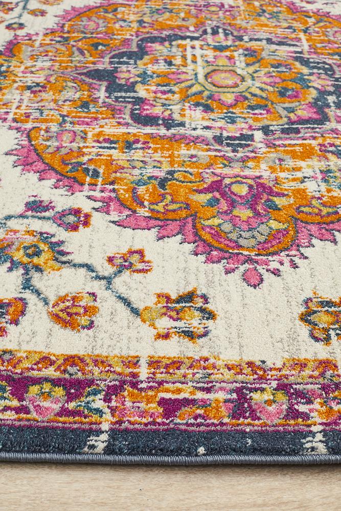 Eclectic Assort White Rug