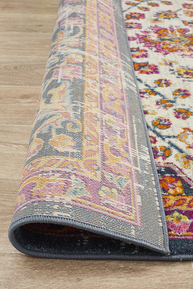 Eclectic Assort White Rug