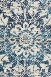 Eclectic Diverse Blue Round Rug
