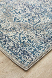 Eclectic Diverse Blue Runner Rug