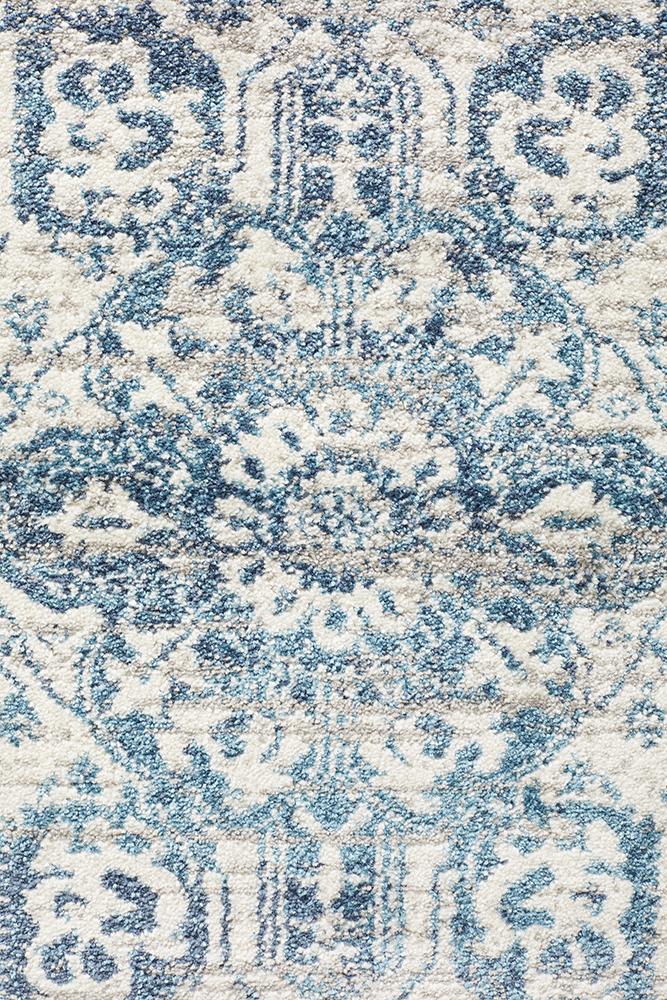 Eclectic Diverse Blue Runner Rug