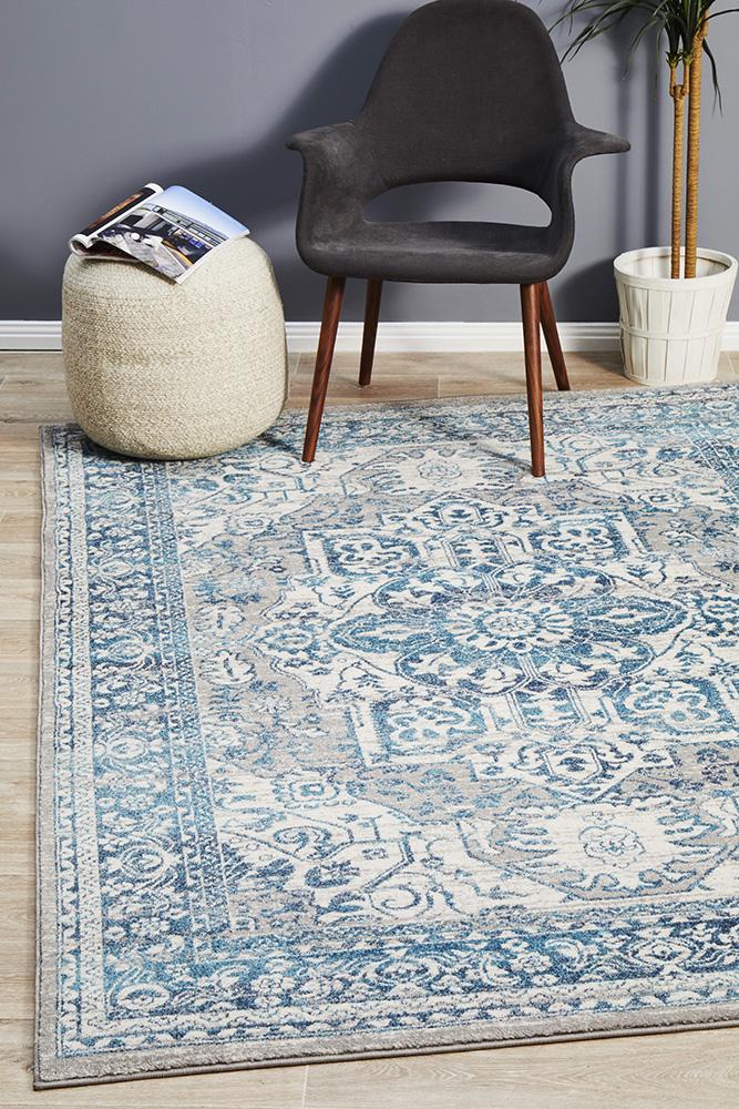 Eclectic Diverse Blue Rug