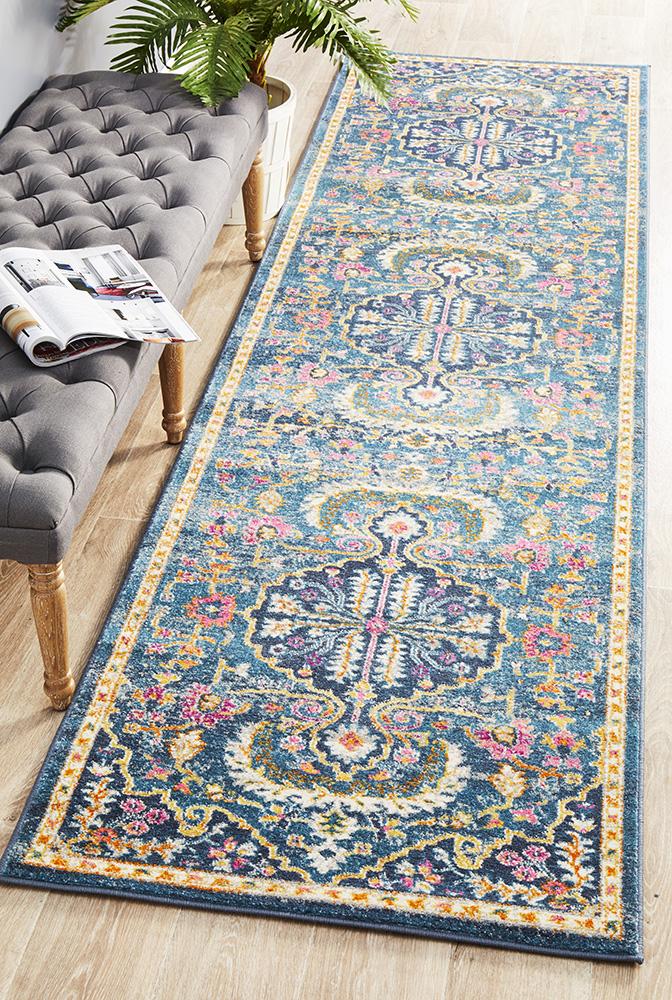 Eclectic General Navy Runner Rug