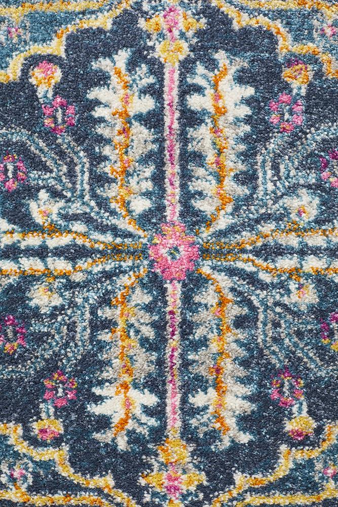 Eclectic General Navy Runner Rug