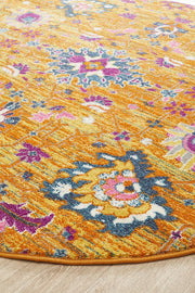 Eclectic Critical Rust Round Rug