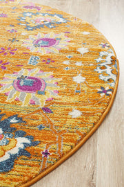 Eclectic Critical Rust Round Rug