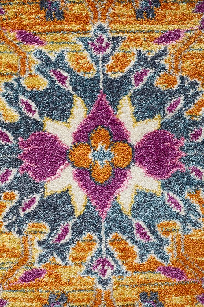 Eclectic Critical Rust Round Rug