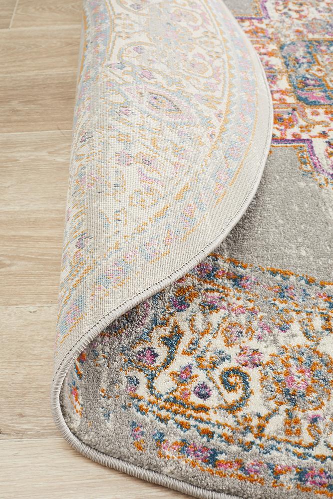 Eclectic Criticalne Grey Round Rug