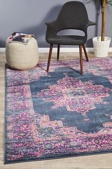Eclectic Criticalne Navy Rug
