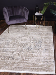 Cordelia Medalion Beige Blue Rug