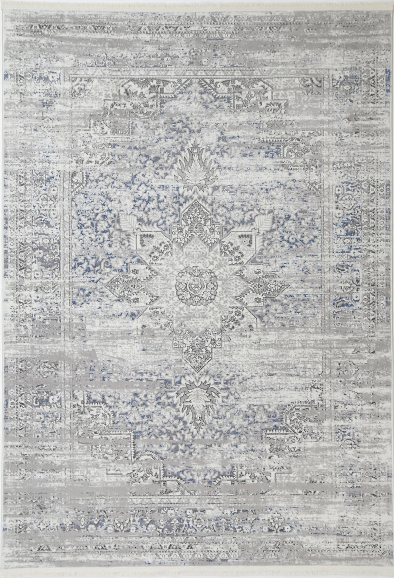 Cordelia Medalion Grey Blue Rug