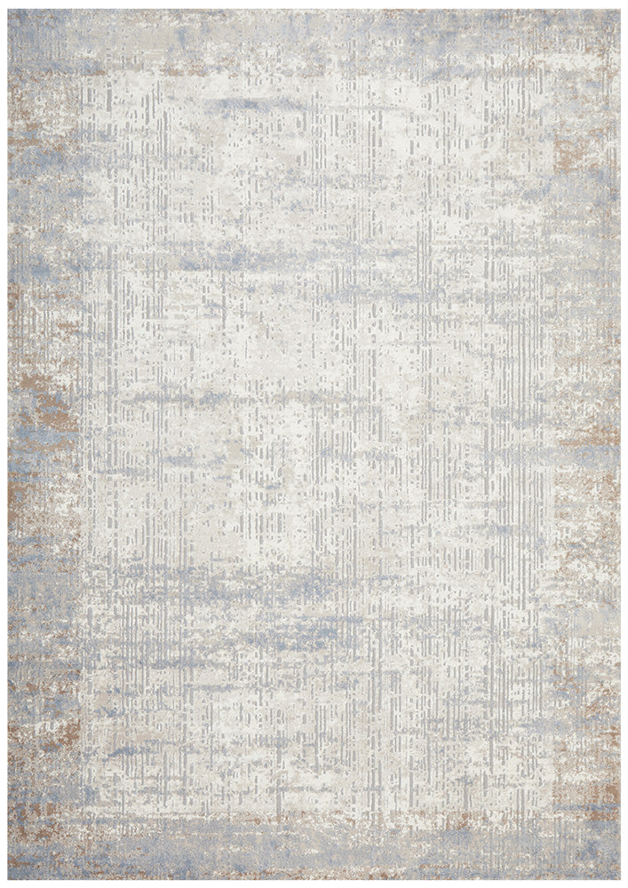 Umber Grit Blue Rug
