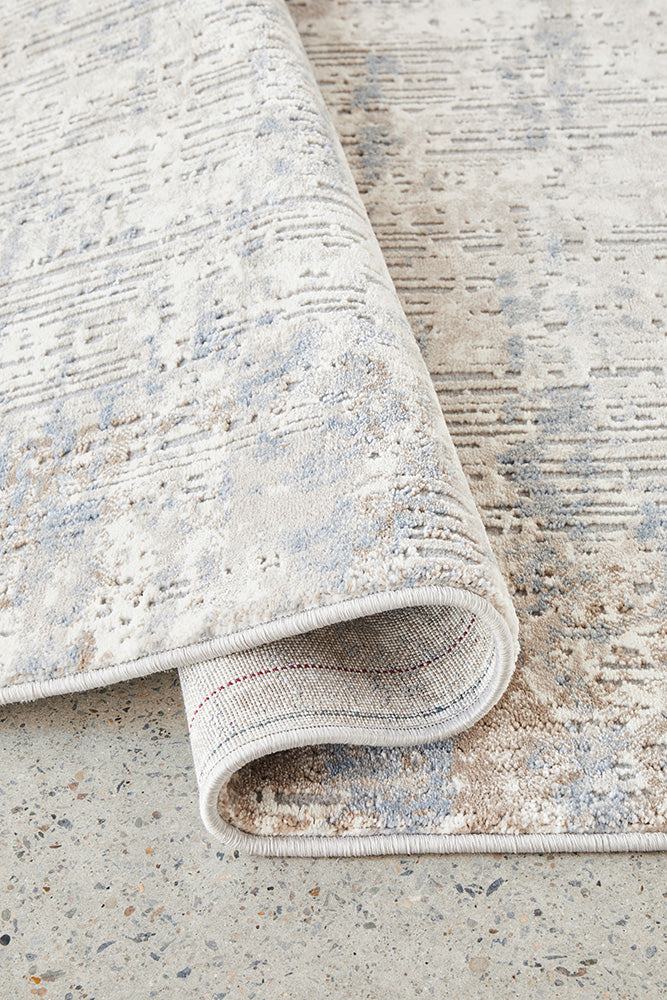 Umber Grit Blue Rug