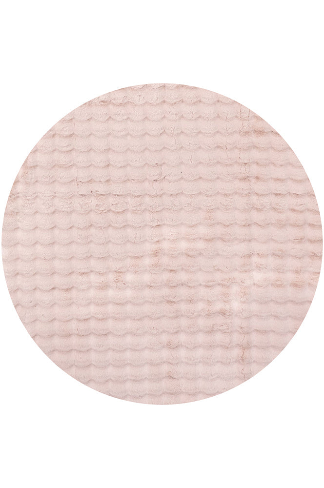 Bubble Machine Washable Blush Rug