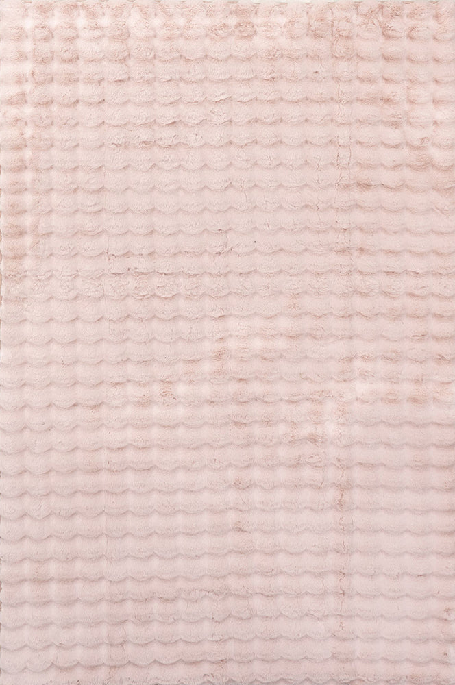 Bubble Machine Washable Blush Rug