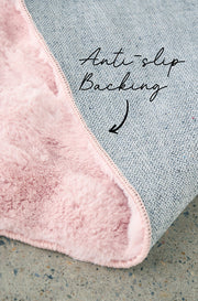 Bubble Machine Washable Blush Rug