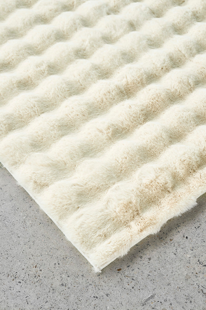 Bubble Machine Washable Natural Rug