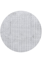 Bubble Machine Washable Silver Round Rug