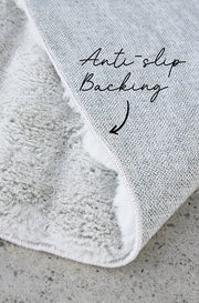 Bubble Machine Washable Silver Round Rug