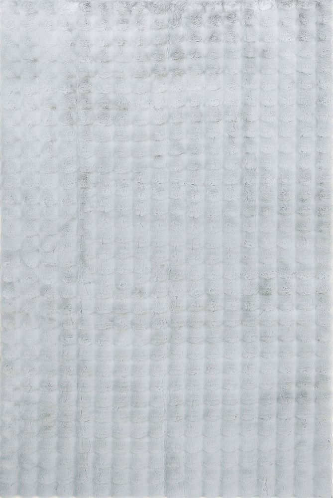 Bubble Machine Washable Silver Rug